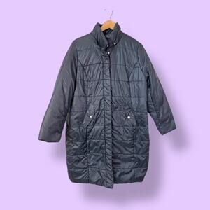 ROAMANS Womens Long Puffer Coat Jacket Black Medium 14/16 Outdoor Cold Weather